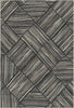Waschbarer Teppich Stockholm Charcoal Linear 