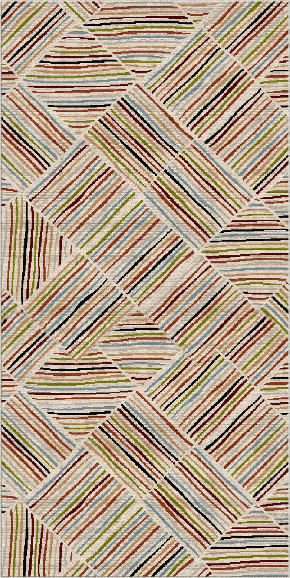 Kopenhagen Farbe Linear Waschbarer Teppich
