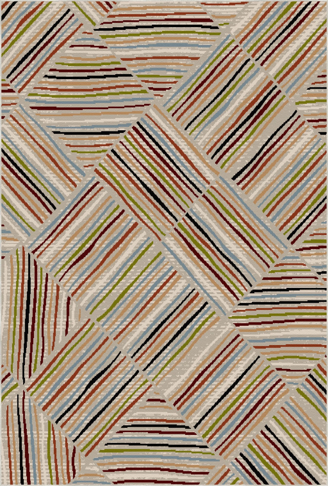 Waschbarer Teppich Malmö Sand Linear