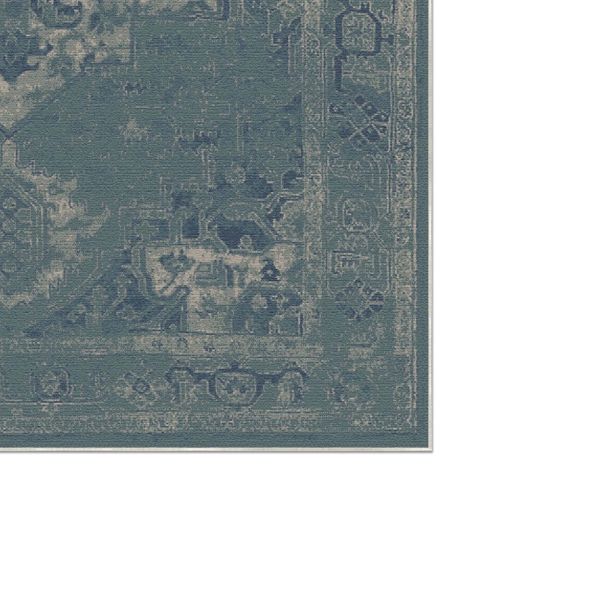 Himmelblauer Schatten Medaillon-Teppich