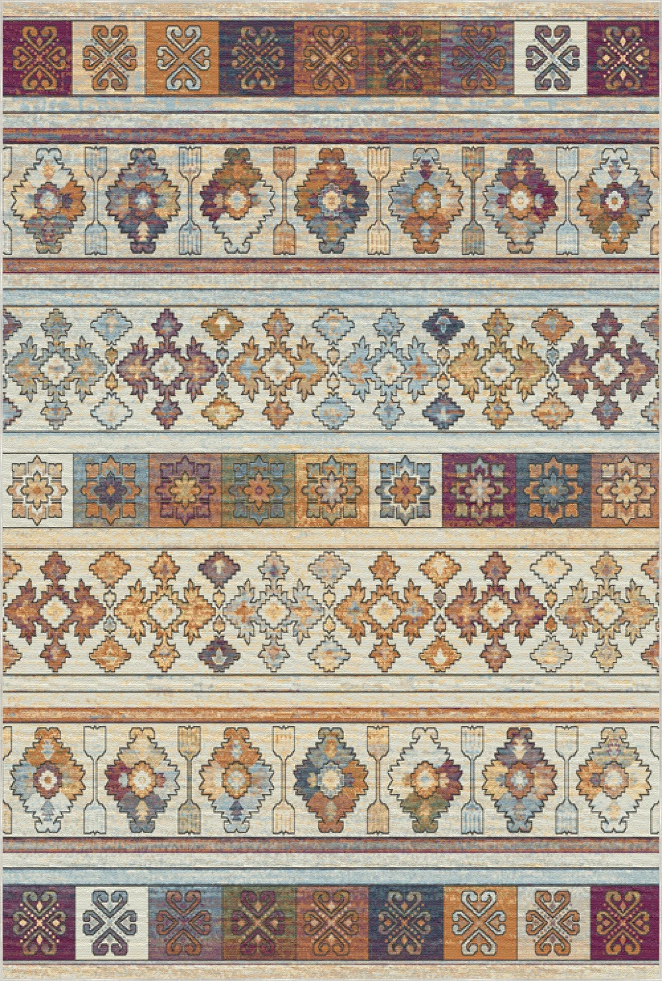 Leuchtender Gestreifter Teppich