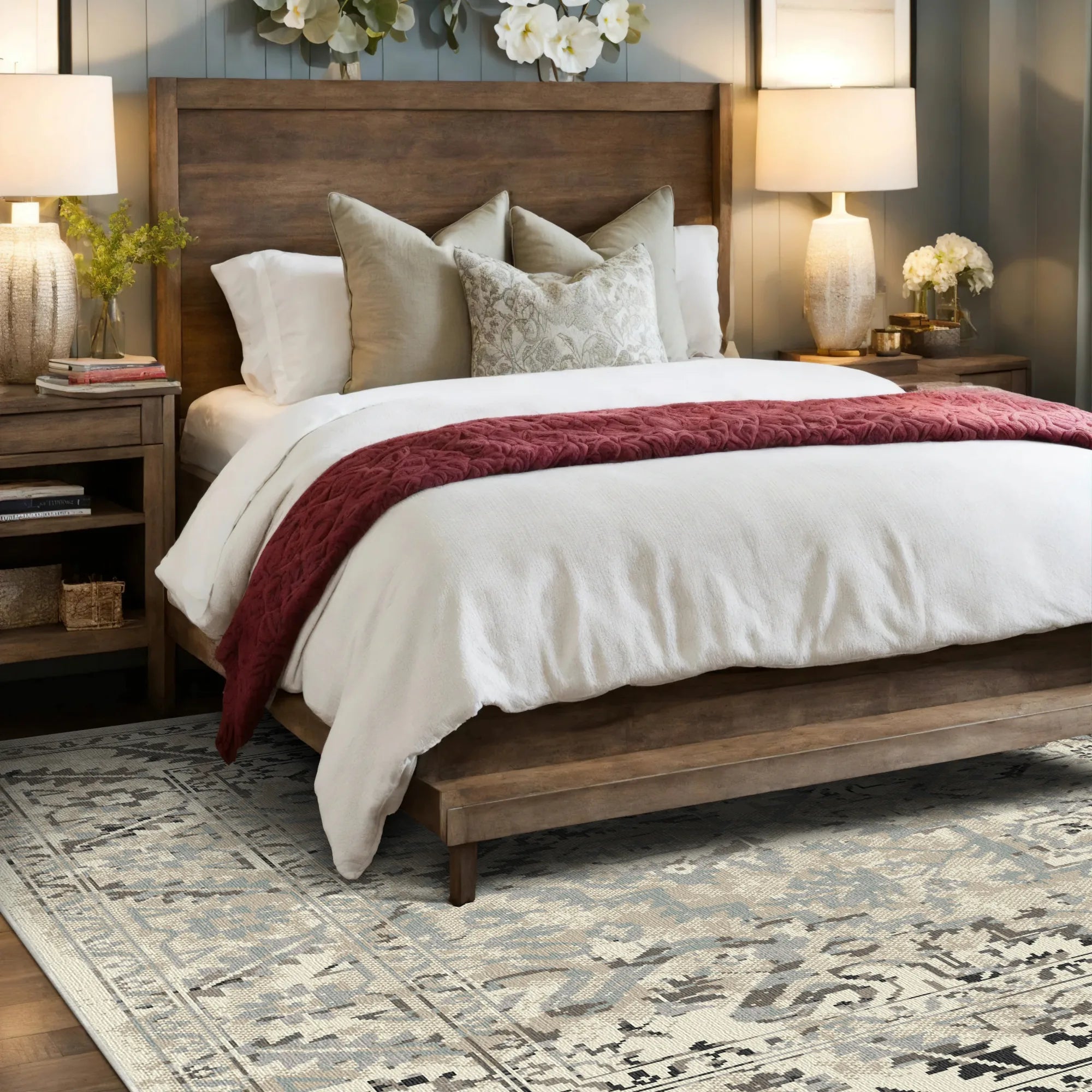 Myra Stone Vintage Waschbarer Teppich