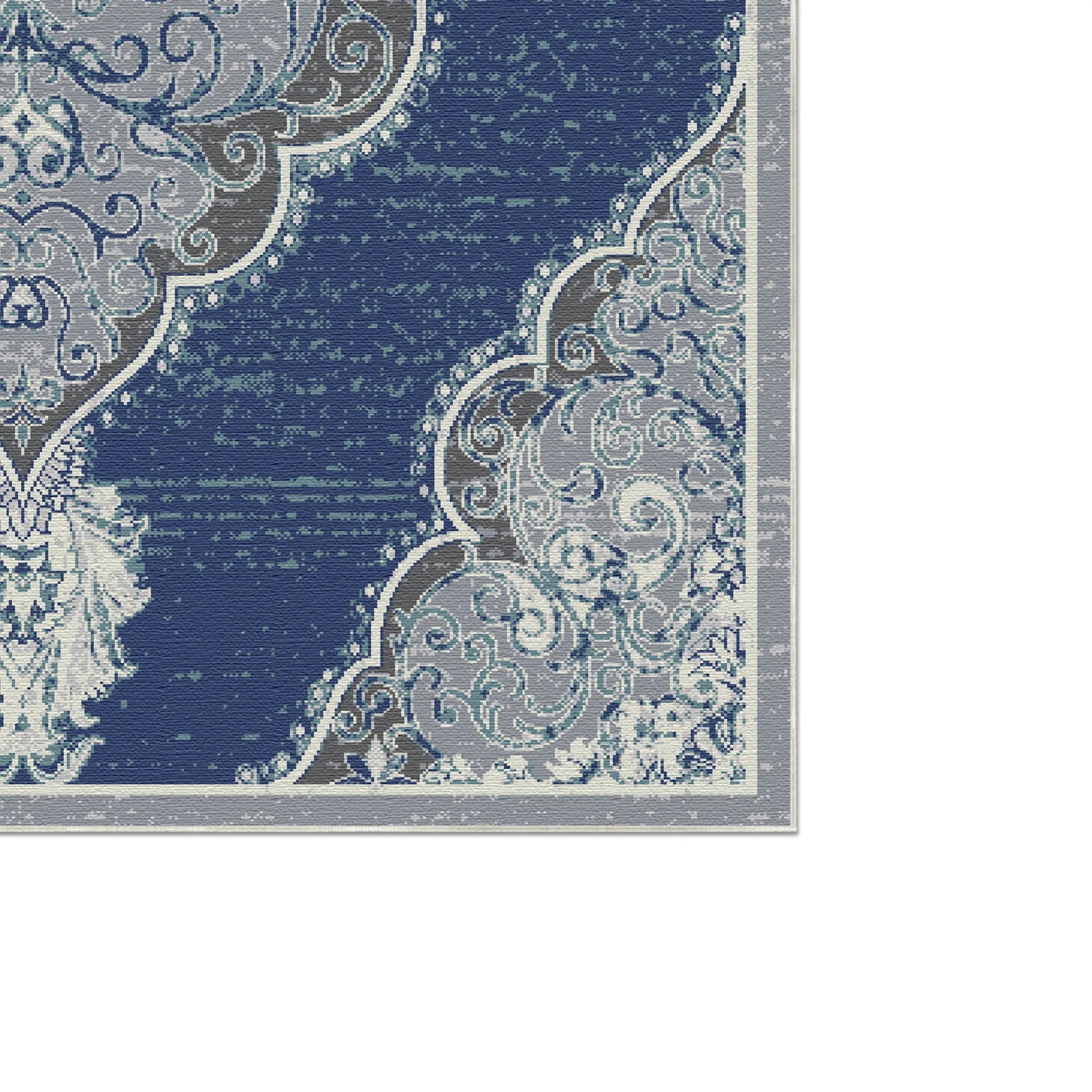Schiefer Ornament Medaillon Teppich