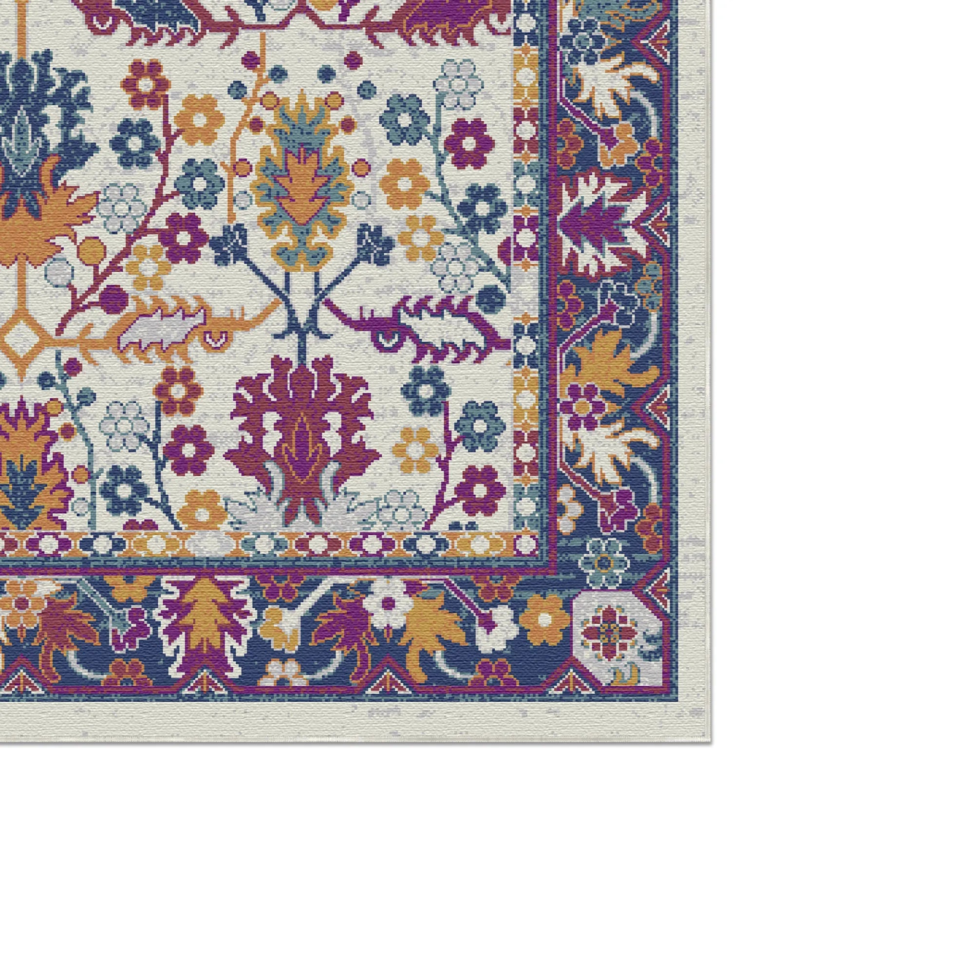 Lebendige Flora Gitter Botanischer Teppich
