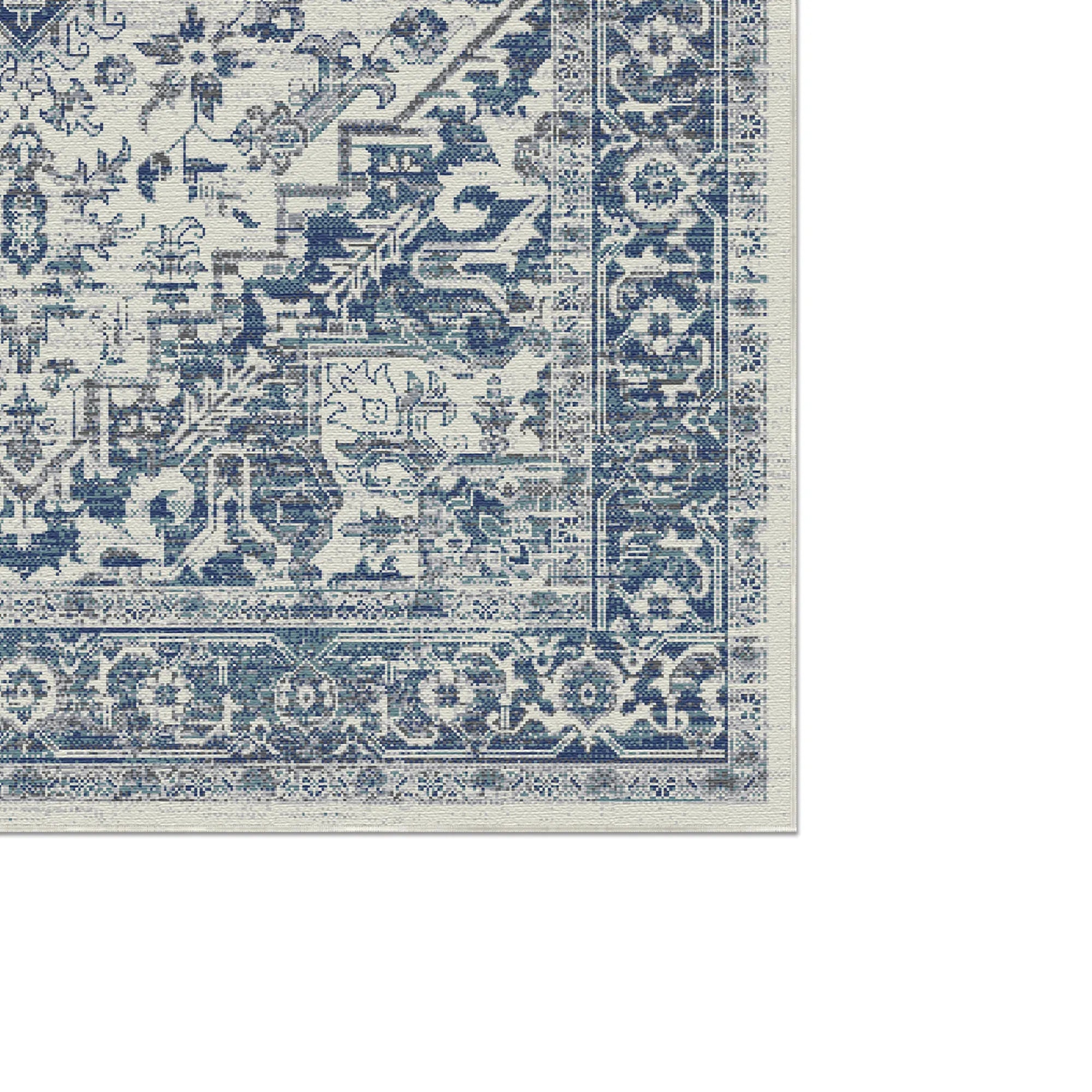 Schiefer Zitadelle Ornament Medaillon Teppich