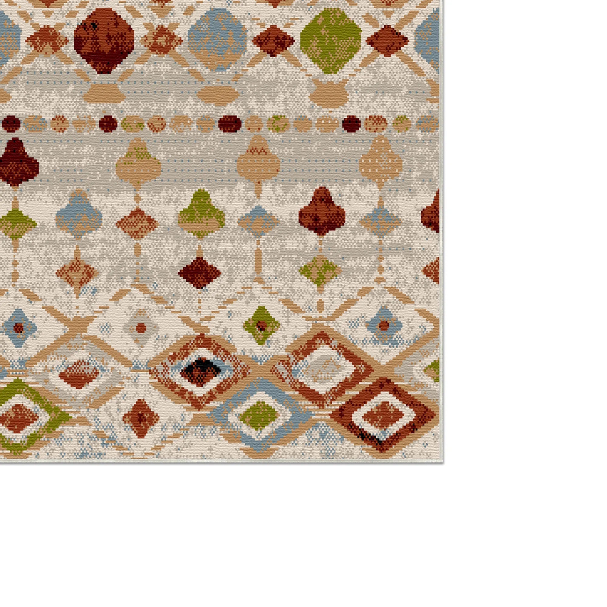 Sedona Multi Tribal Geometrischer Waschbarer Teppich