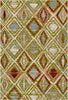 Waschbarer Teppich Jasper Olive Geometric 