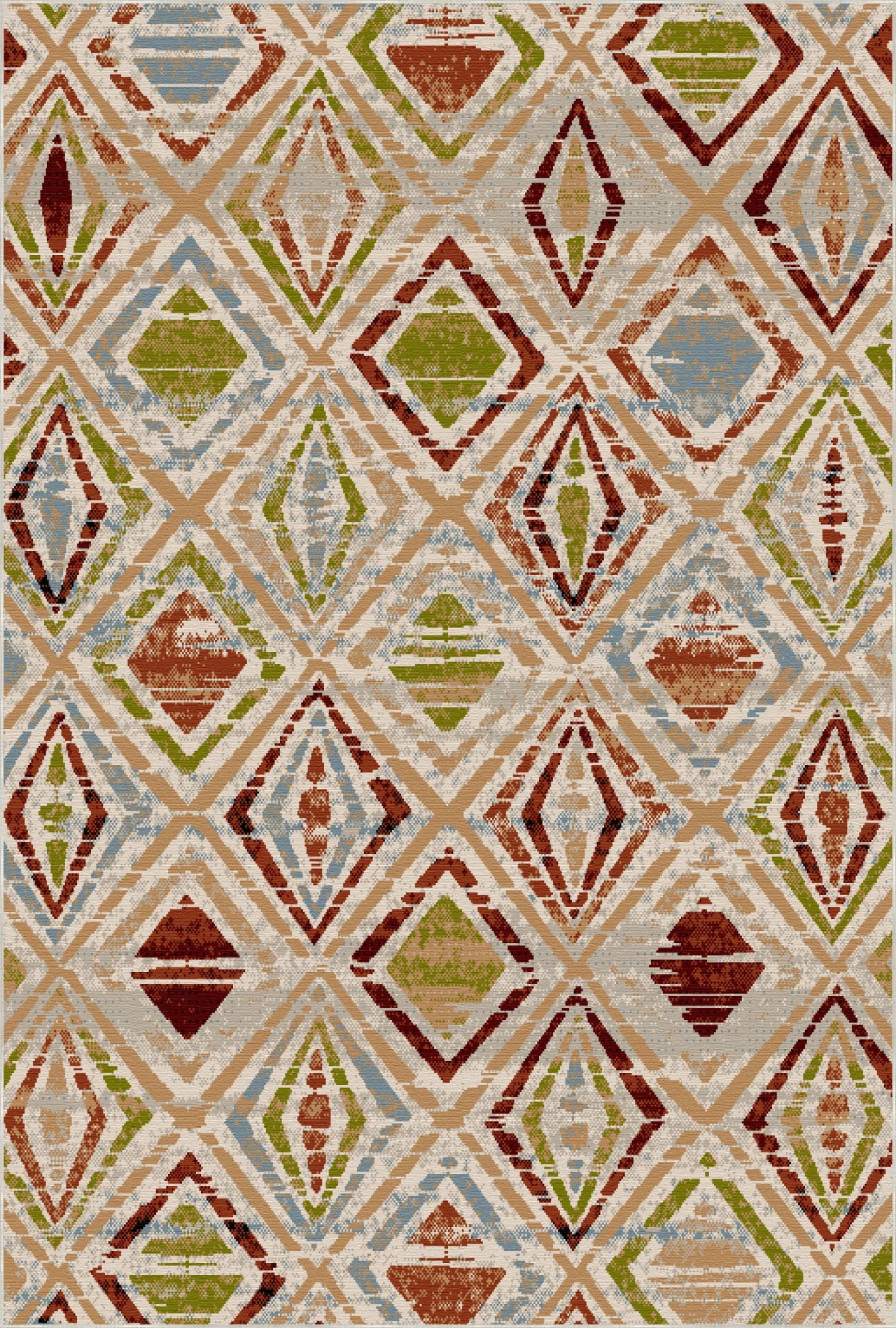 Mojave Sand Geometrischer Waschbarer Teppich