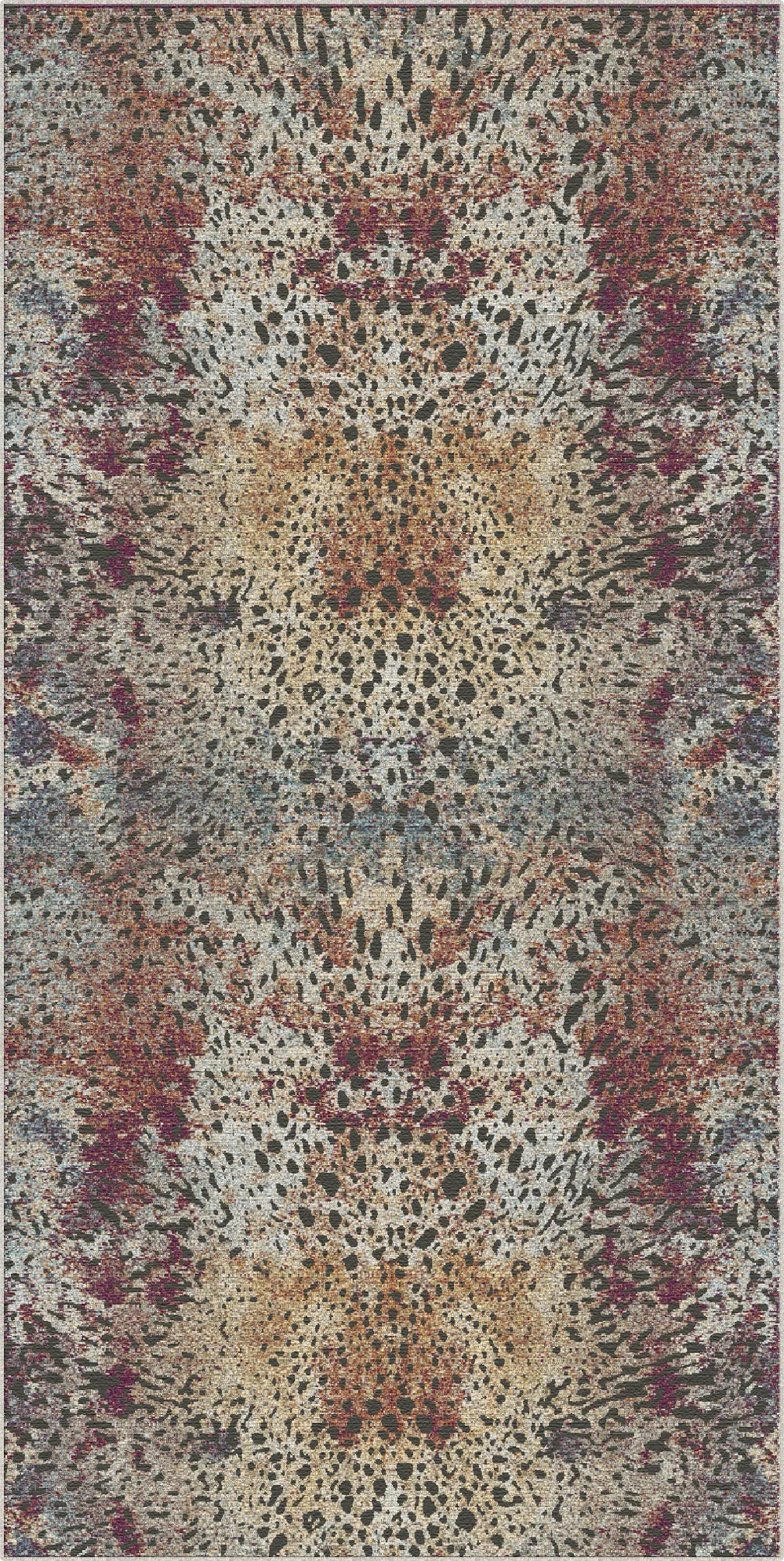 Boho Abgenutzter Leoparden Teppich