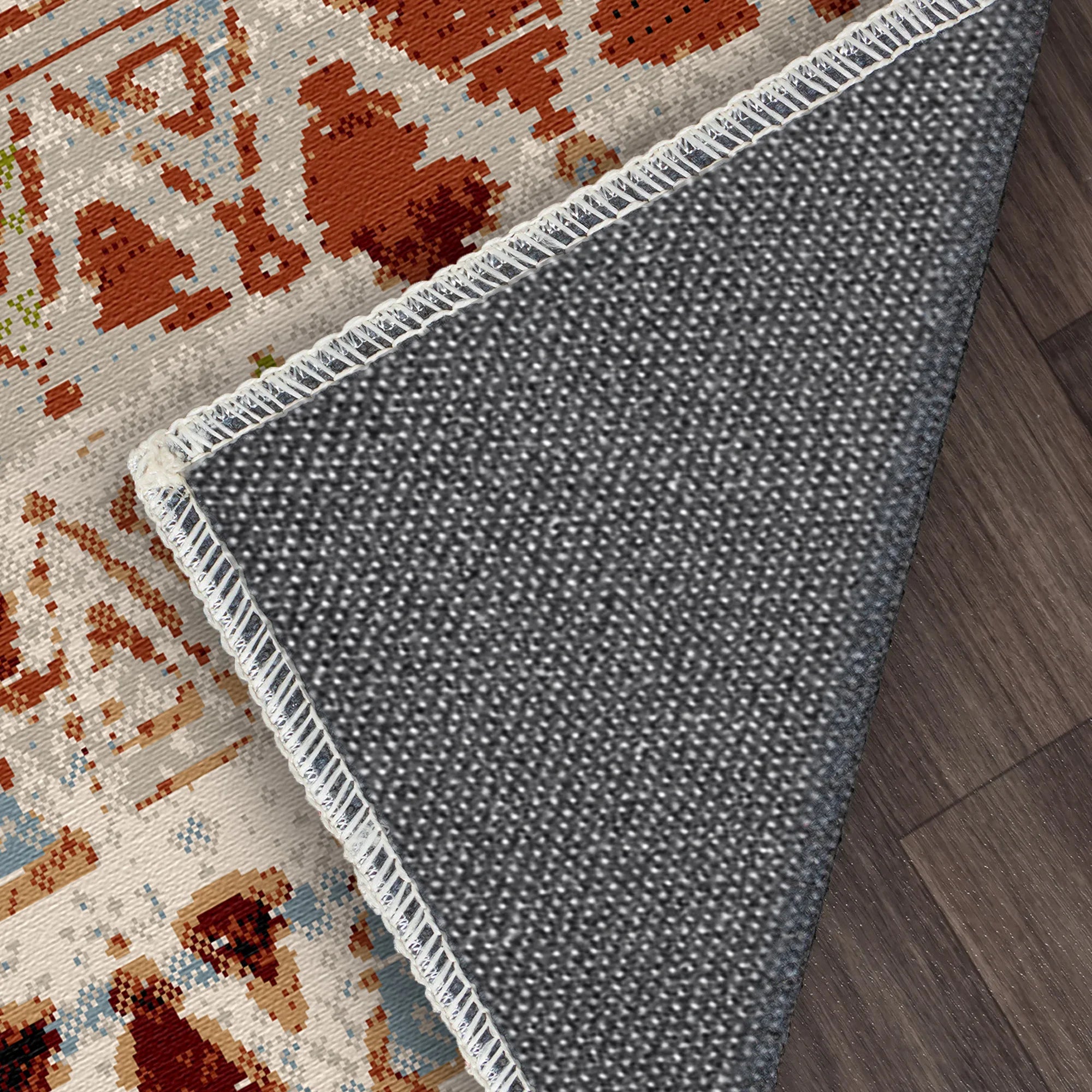 Kenai Creme Tribal Waschbarer Teppich