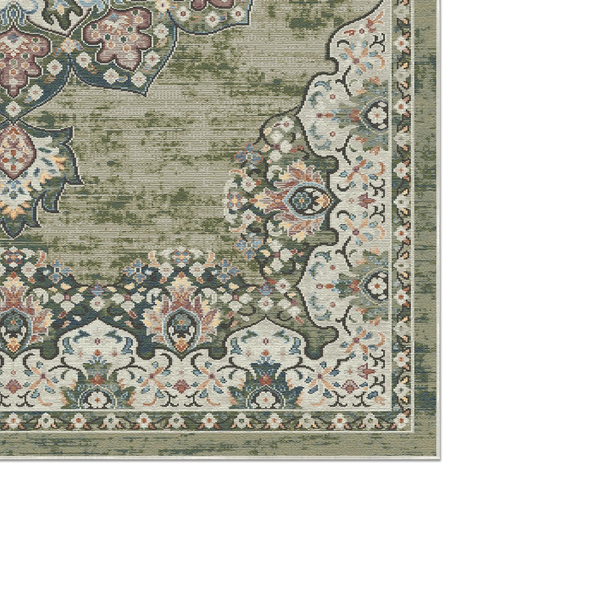 Cordoba Salbei Traditioneller Waschbarer Teppich