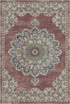 Toulouse Rose Traditioneller Waschbarer Teppich Roségold