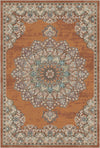 Siena Terrakotta Traditioneller Waschbarer Teppich Terracotta