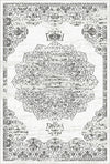 Ronda Weiß Traditioneller Waschbarer Teppich Weiß