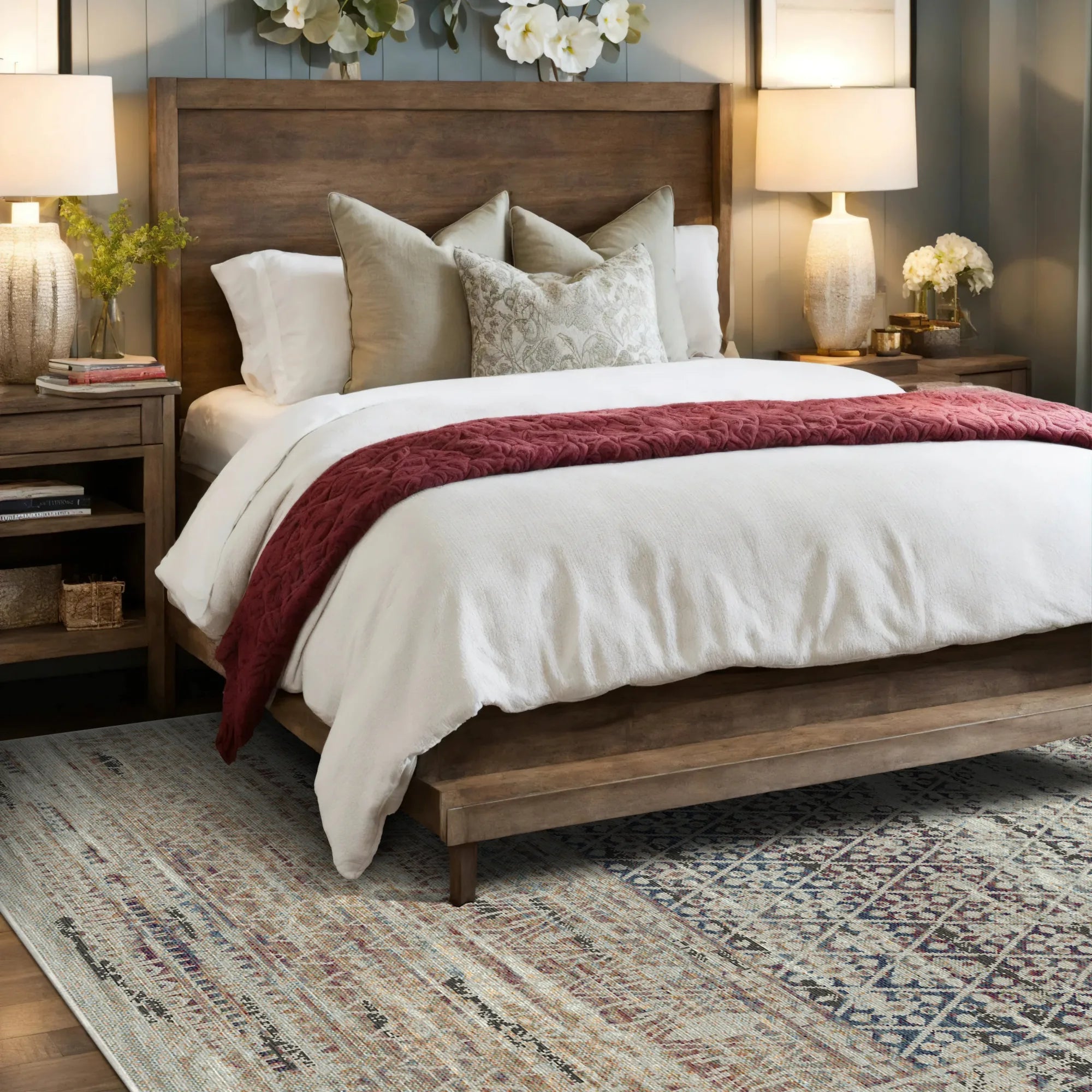 Waschbarer Übergangsteppich Lucca Mist