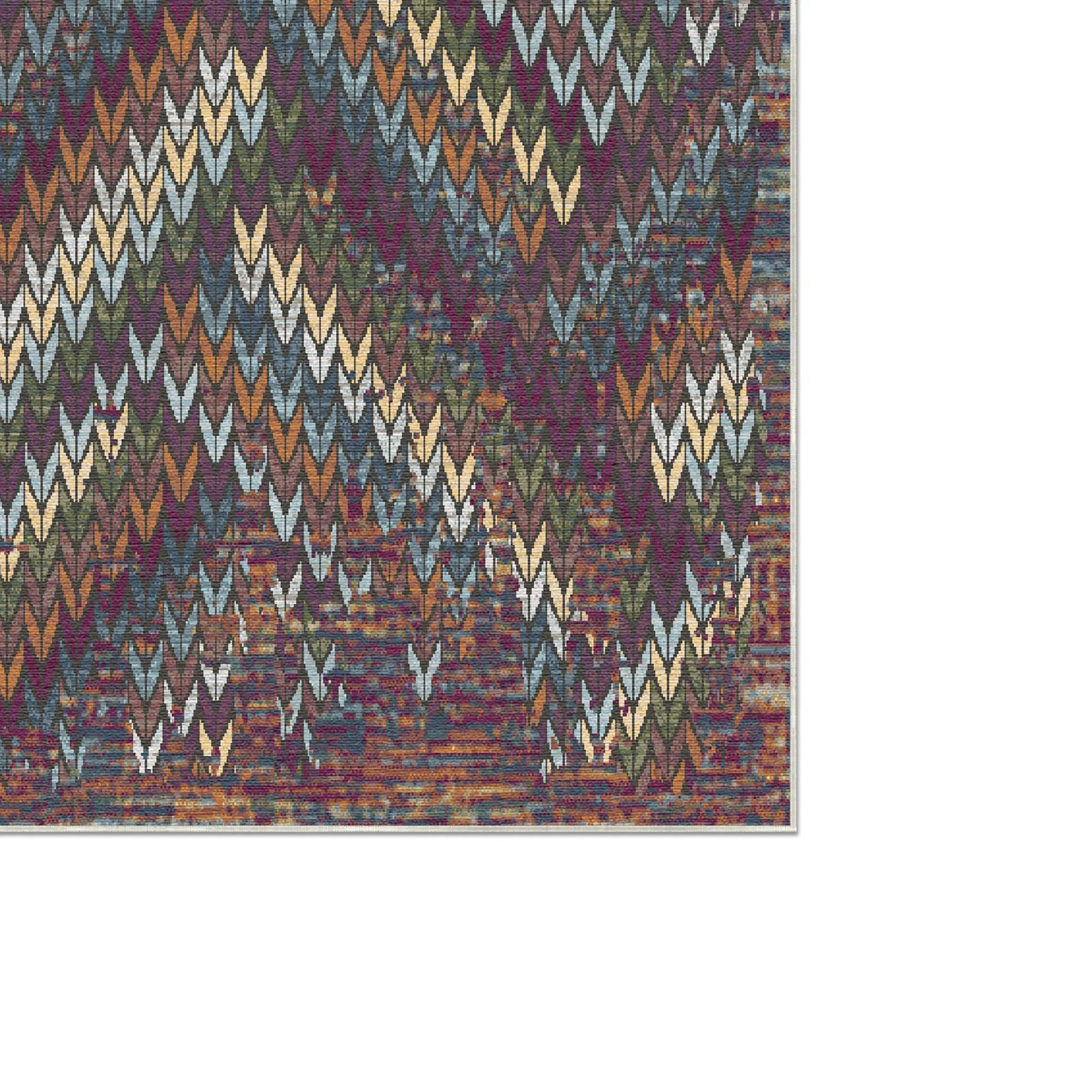 Mailand Multi Chevron Waschbarer Teppich