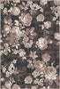 Vintage Brauner Rosen Botanischer Teppich 