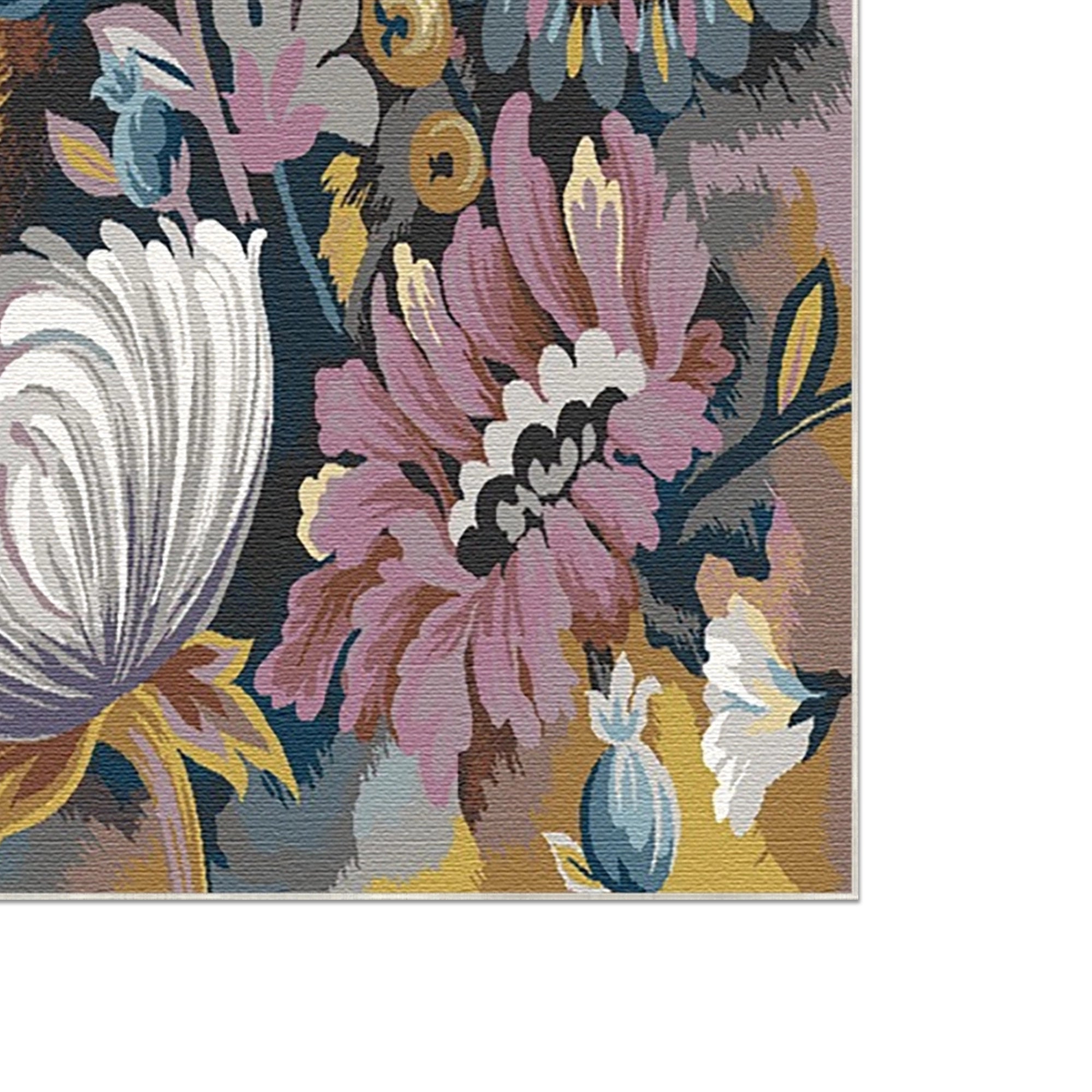 Lebendiger Malerischer Blüten Teppich
