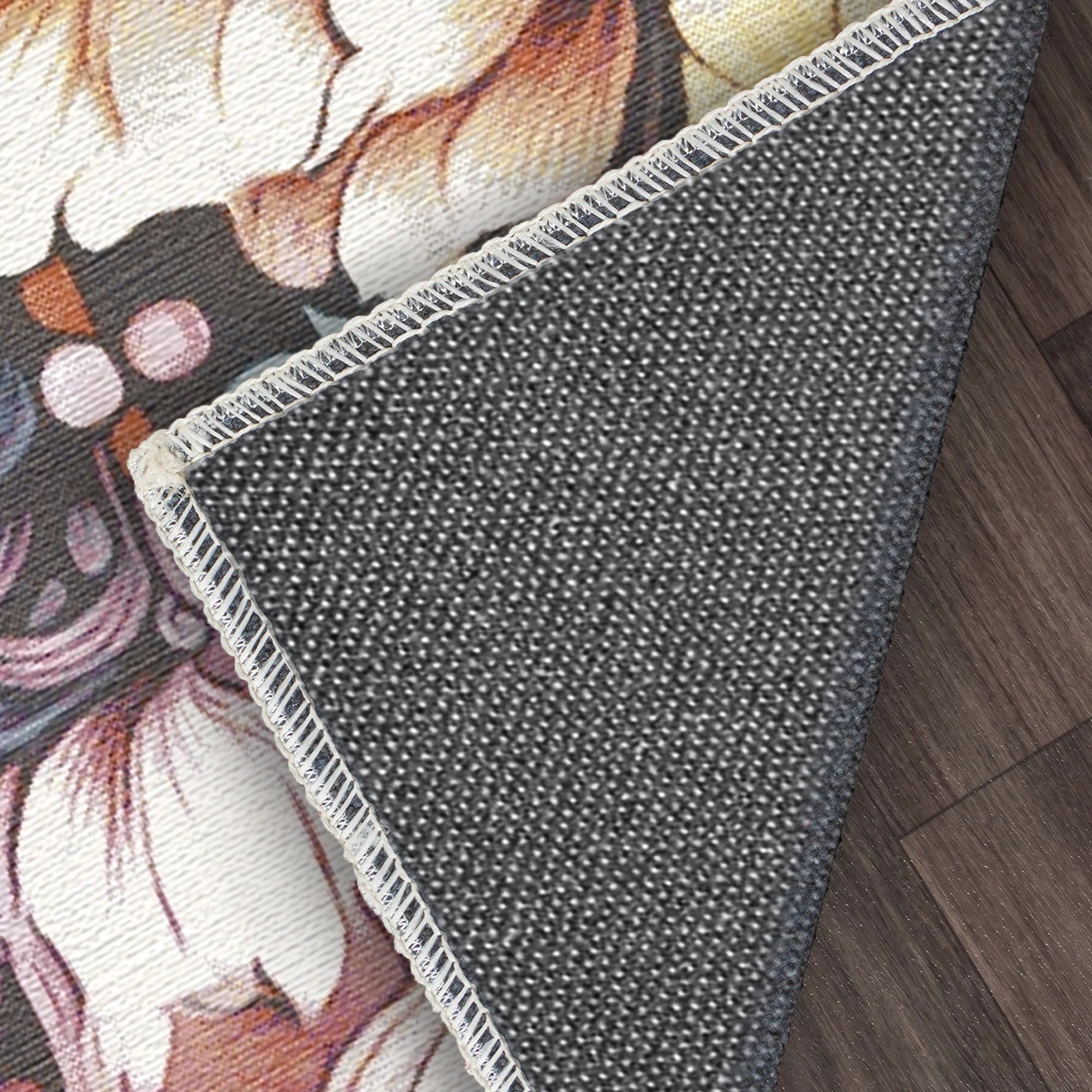 Botanischer Teppich Midnight Bloom