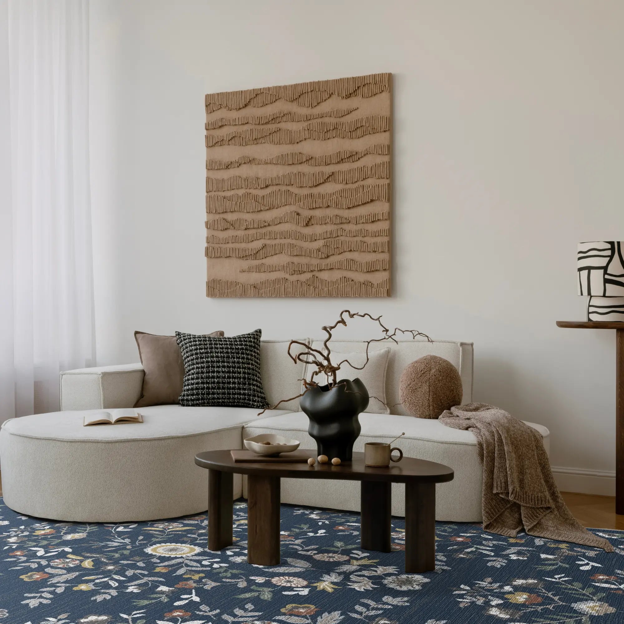 Saphirblüte Medaillon Teppich