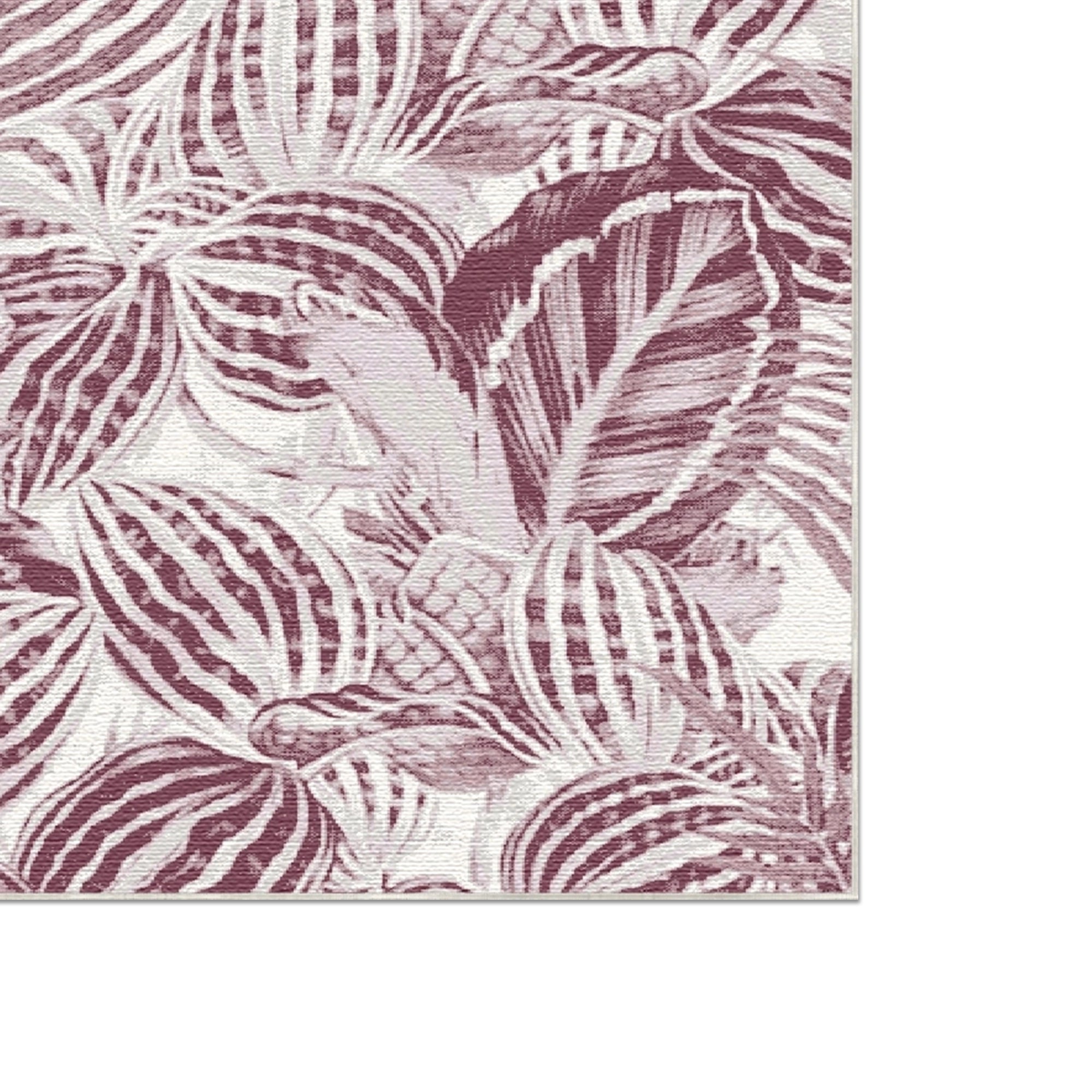 Mauve Tropisches Blatt Botanischer Teppich