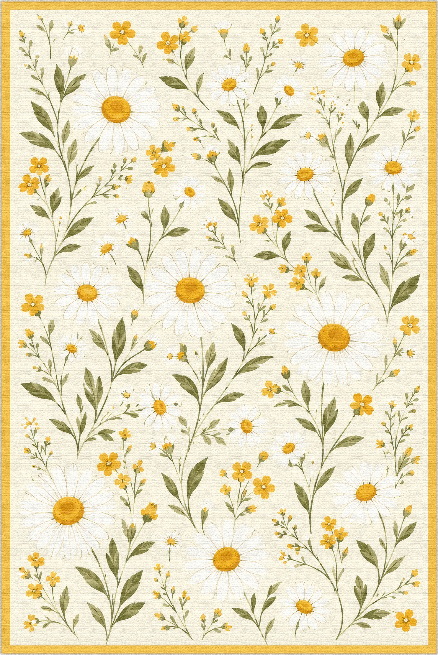 Heller Gänseblümchen-Blumenwiesen-Teppich