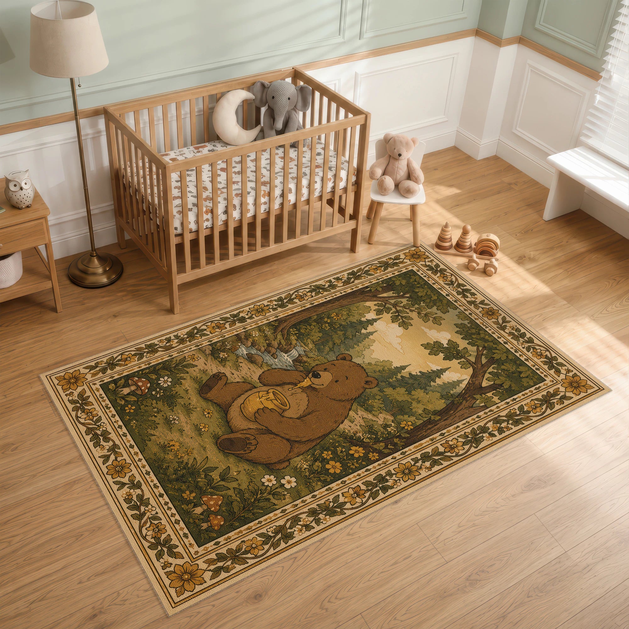 Honey Bear Woodland Teppich