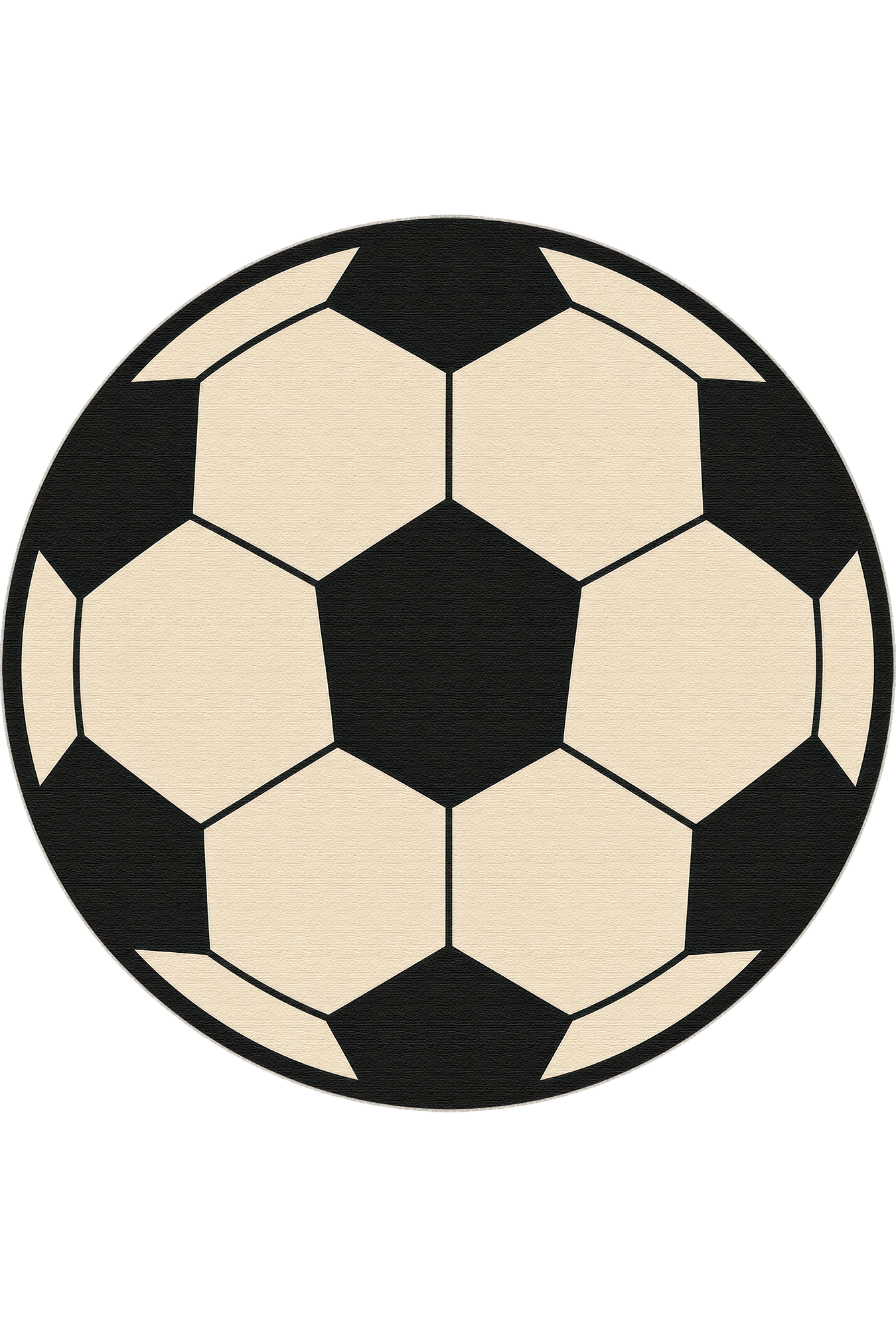 Klassischer runder Fußball | Kinder-Sportteppich
