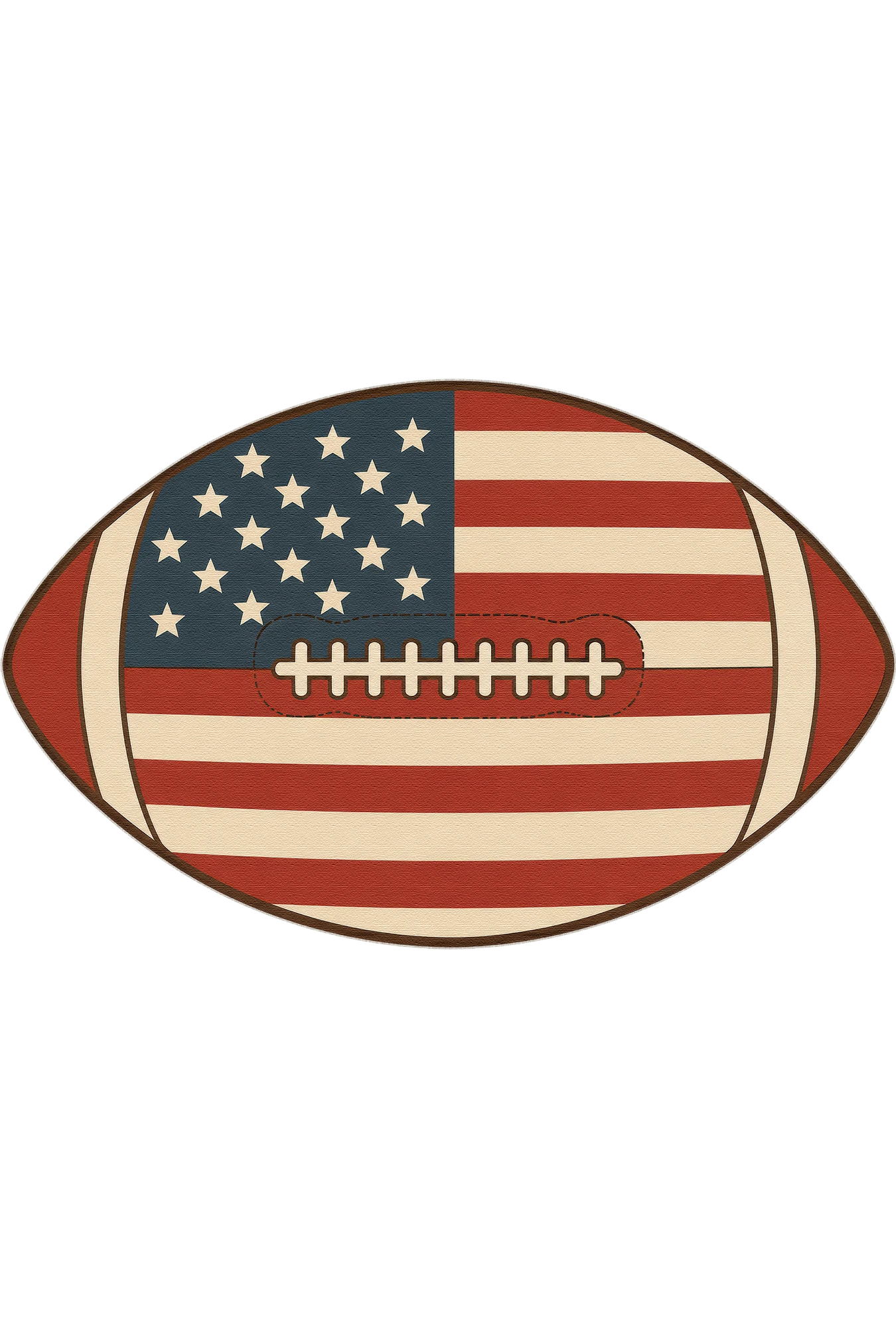 USA-Flagge American Football | Kinder Teppich in Form