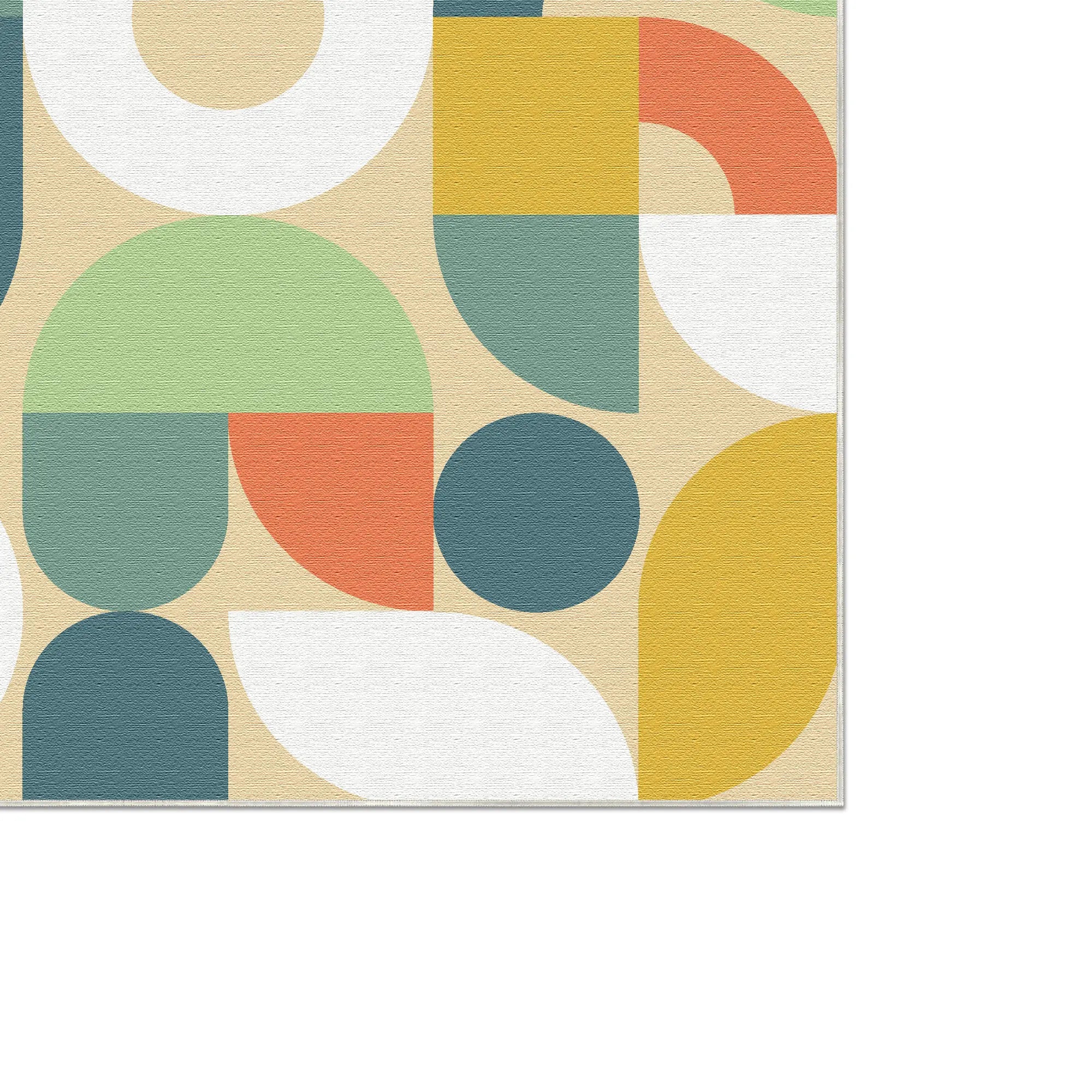 Moderner Retro Geometrischer Waschbarer Teppich