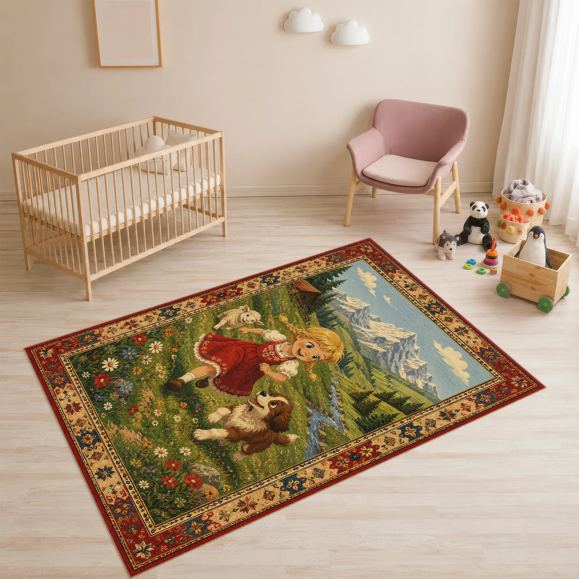 Kinderteppich Alpine Meadow Storybook