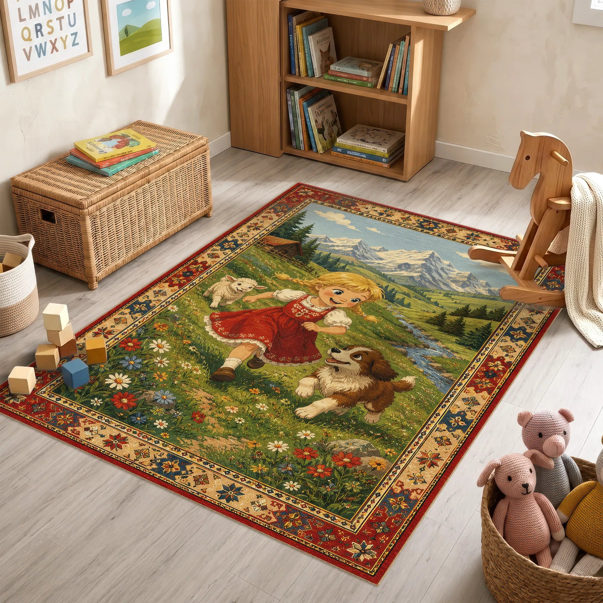 Kinderteppich Alpine Meadow Storybook