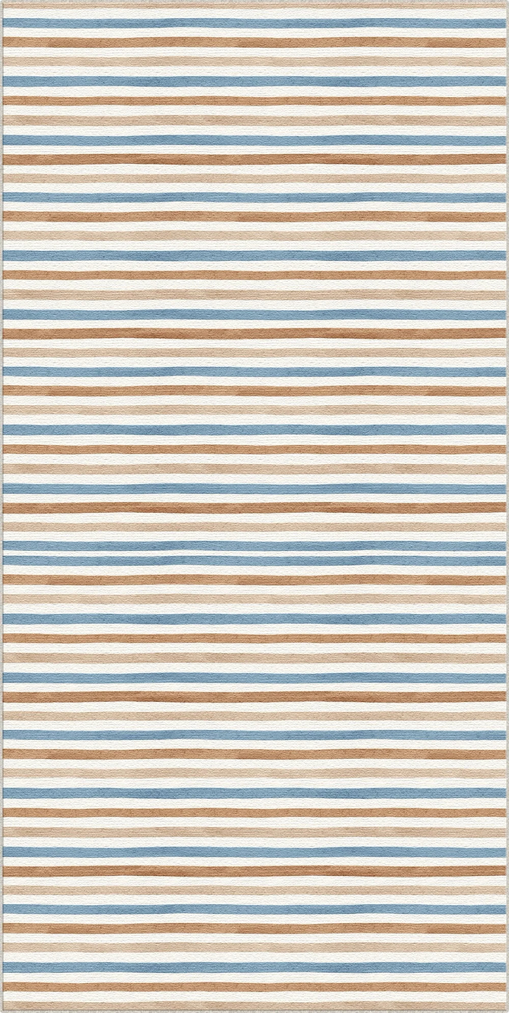 Waschbarer Blau Gestreifter Küsten Teppich