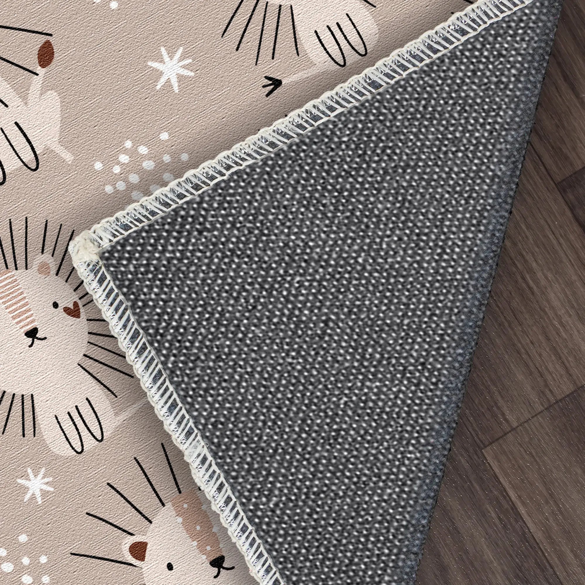 Minimalistischer Skandi Löwe Kinderzimmer Teppich