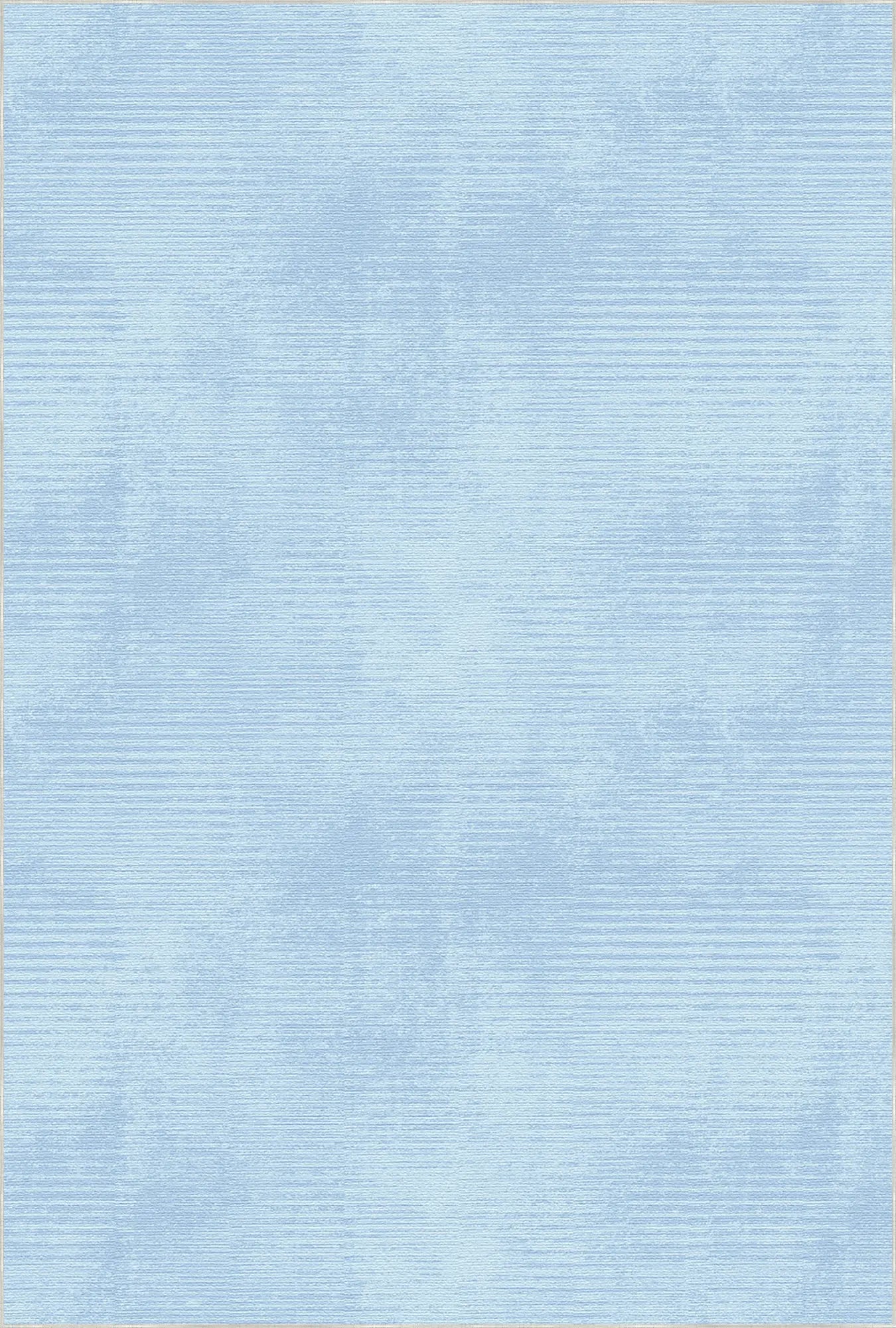 Waschbarer Strukturierter Hellblauer Teppich