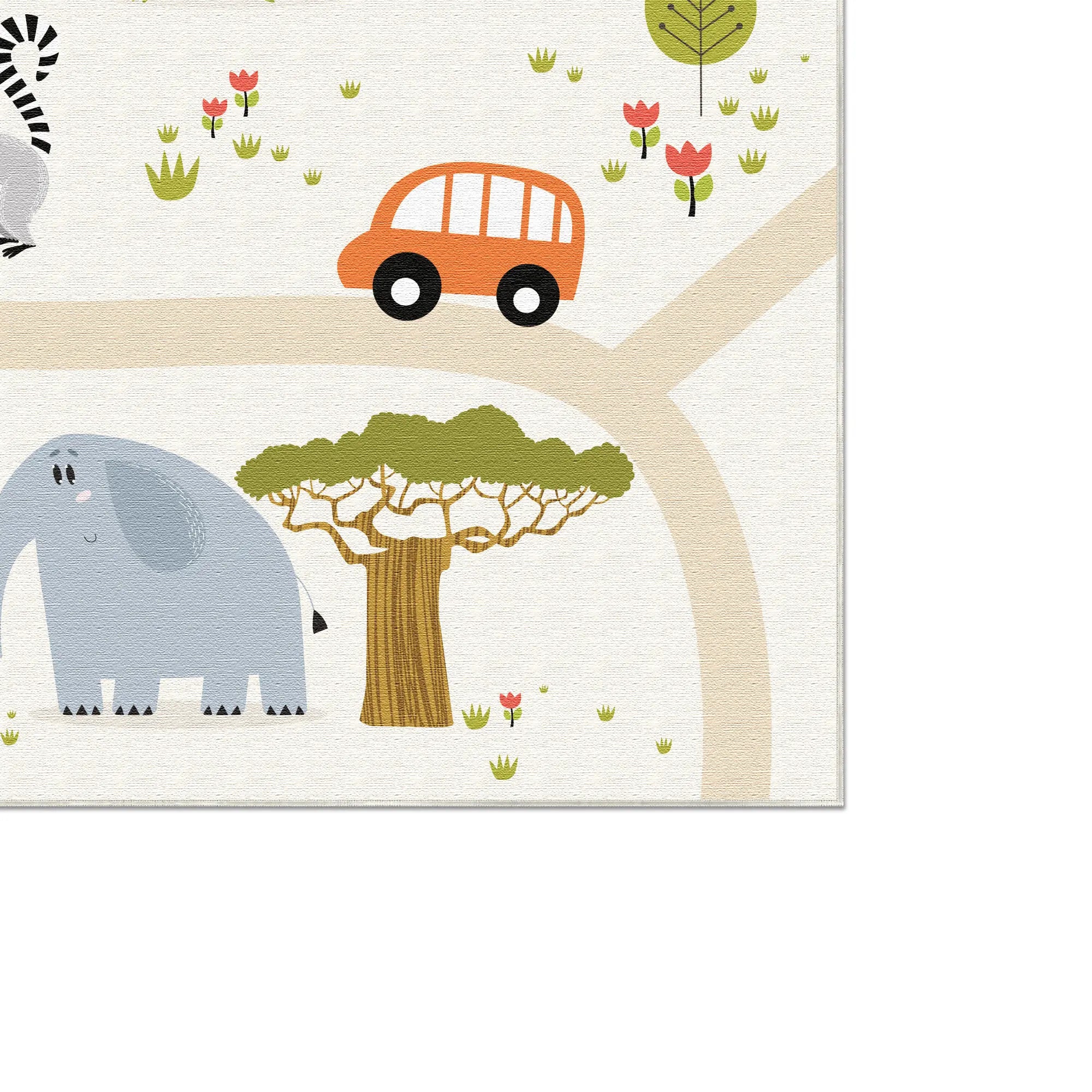 Safari Abenteuer Kinder Spielteppich