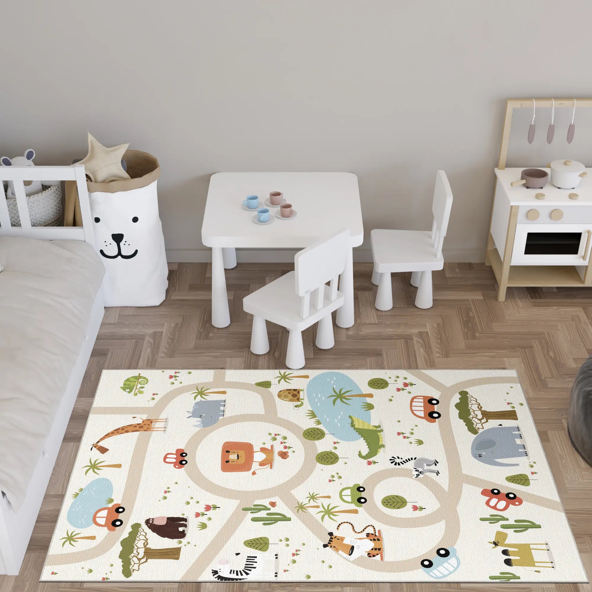 Safari Abenteuer Kinder Spielteppich