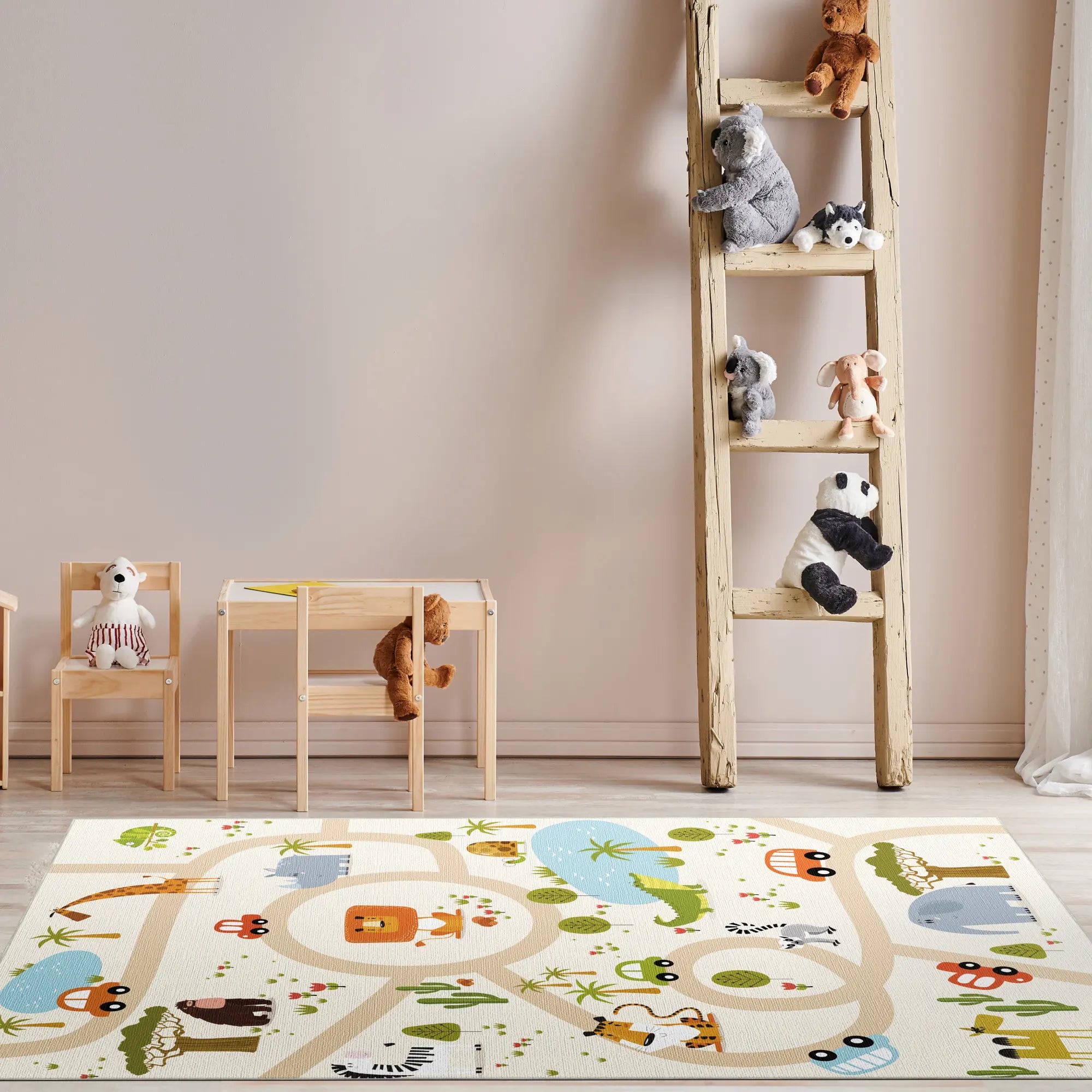 Safari Abenteuer Kinder Spielteppich