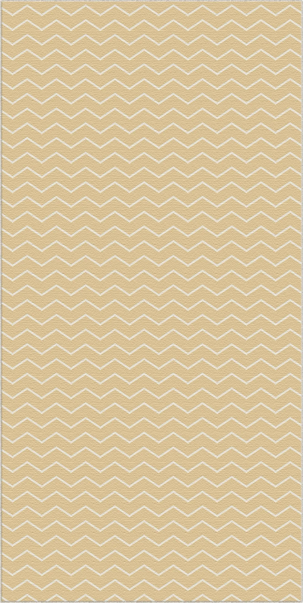 Waschbarer Beiger Chevron-Teppich