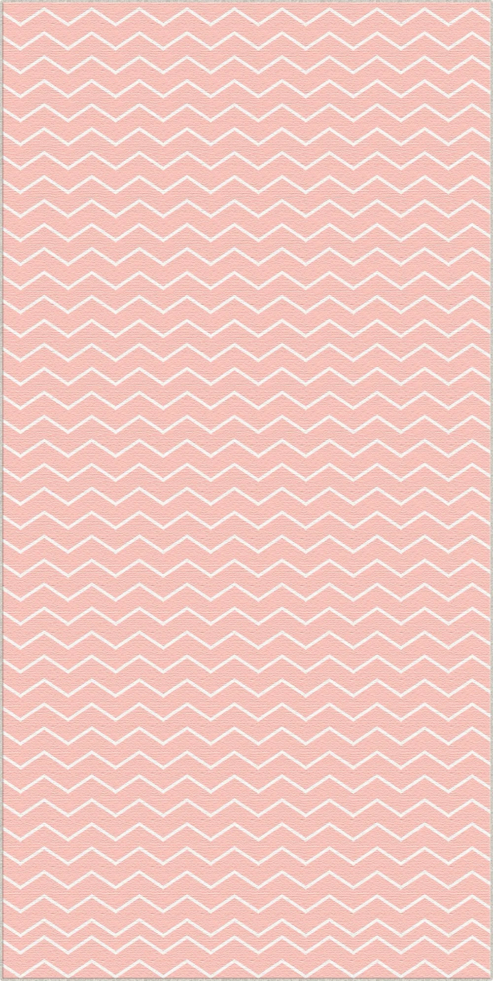 Waschbarer Rosa Chevron-Teppich