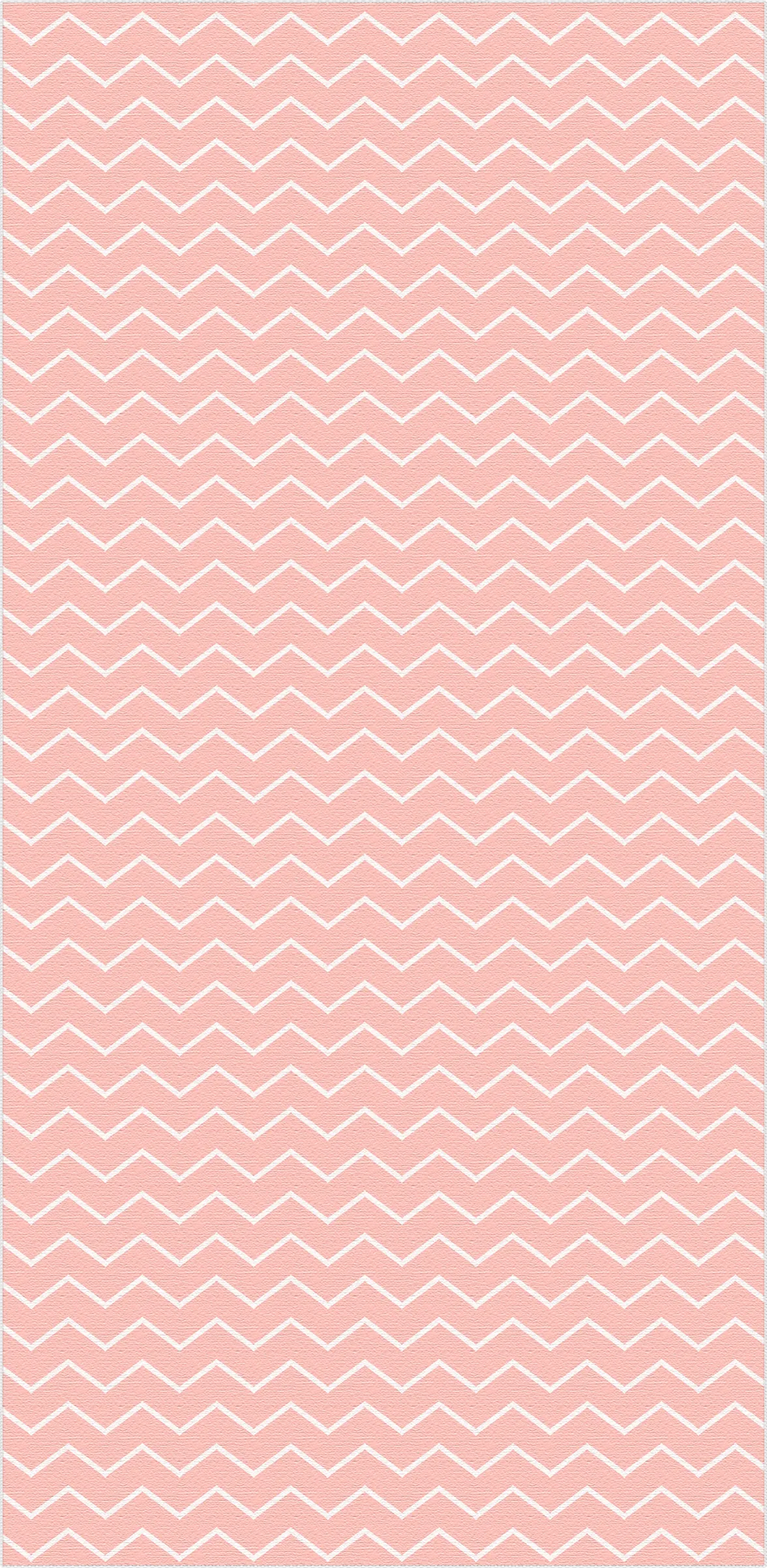 rosa Teppich mit weißem Chevron-Zickzackmuster