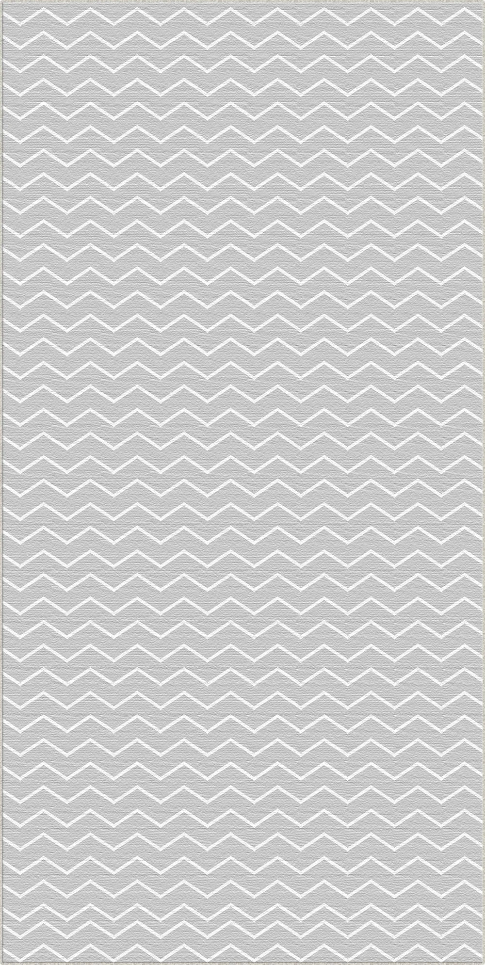 Waschbarer Grauer Chevron-Teppich