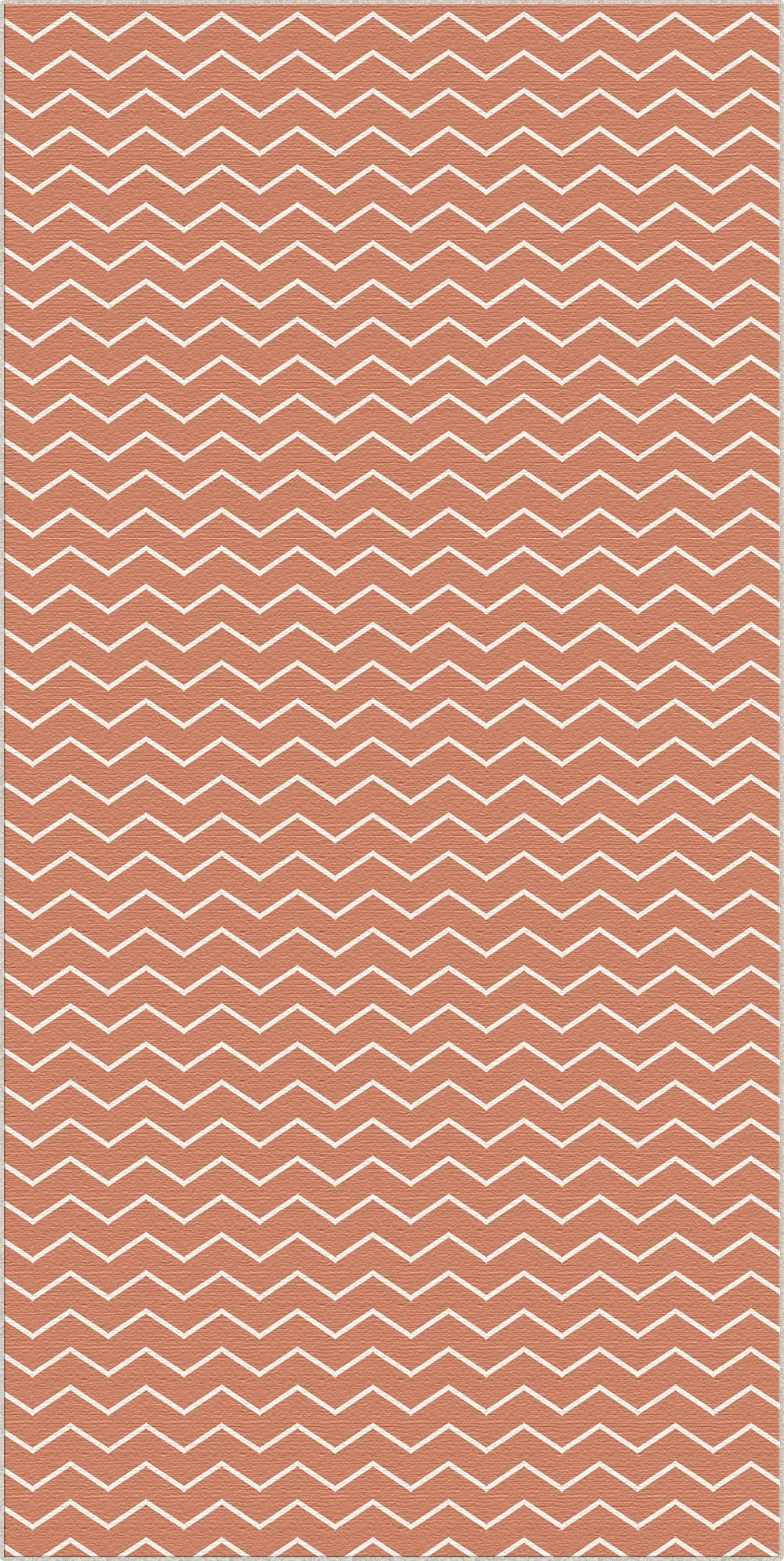 Waschbarer Terrakotta Chevron-Teppich