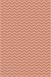 Waschbarer Terrakotta Chevron-Teppich Terracotta