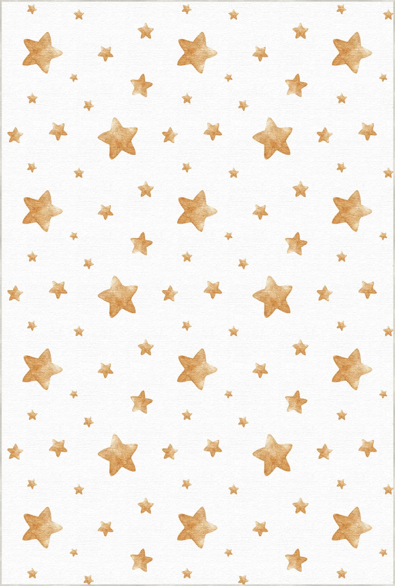Goldene Aquarell-Sterne Kinderteppich