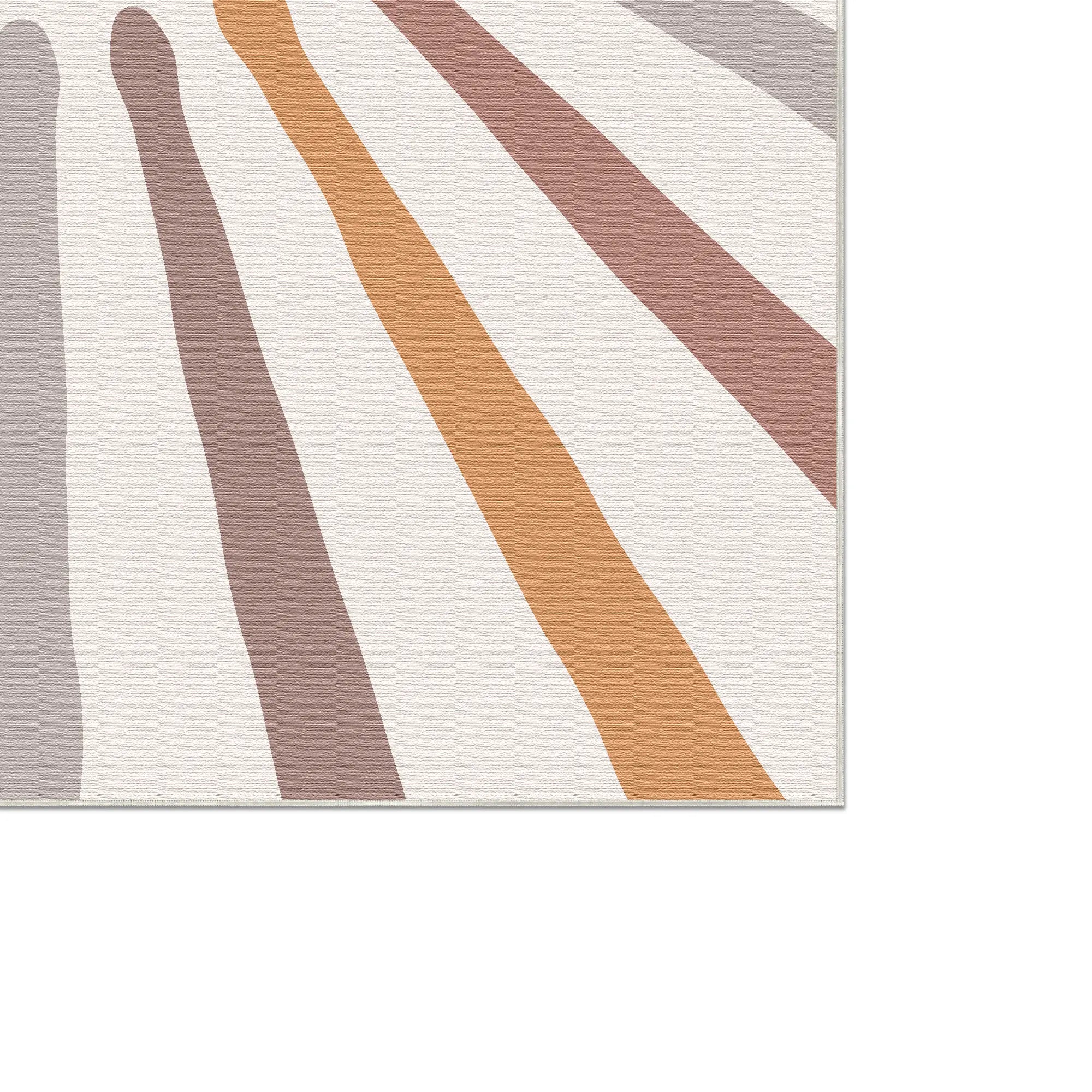 Erdiger Boho Sonnenstrahl Kinderteppich