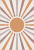 Erdiger Boho Sonnenstrahl Kinderteppich 