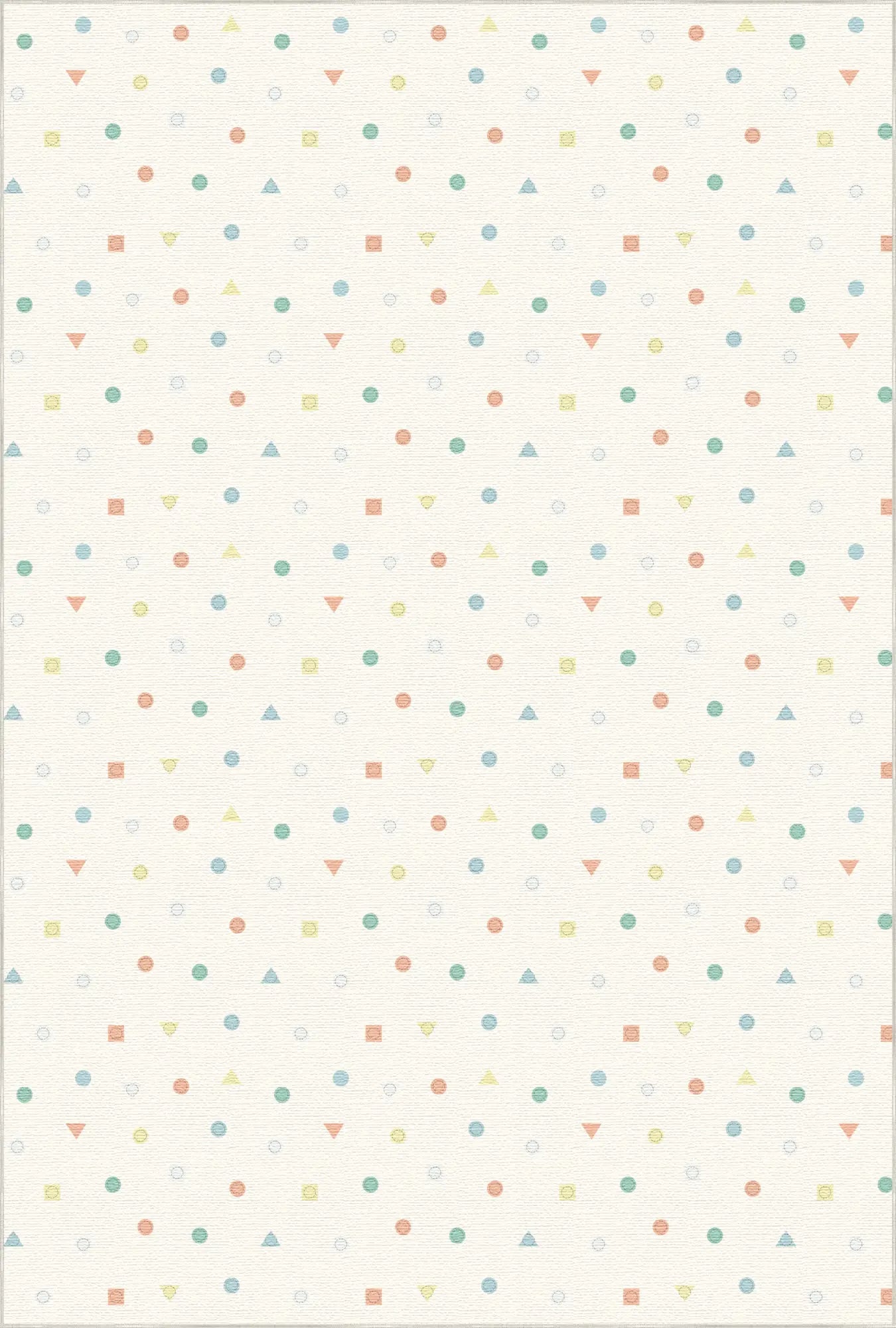 Pastell Geometrischer Waschbarer Kinderzimmer Teppich