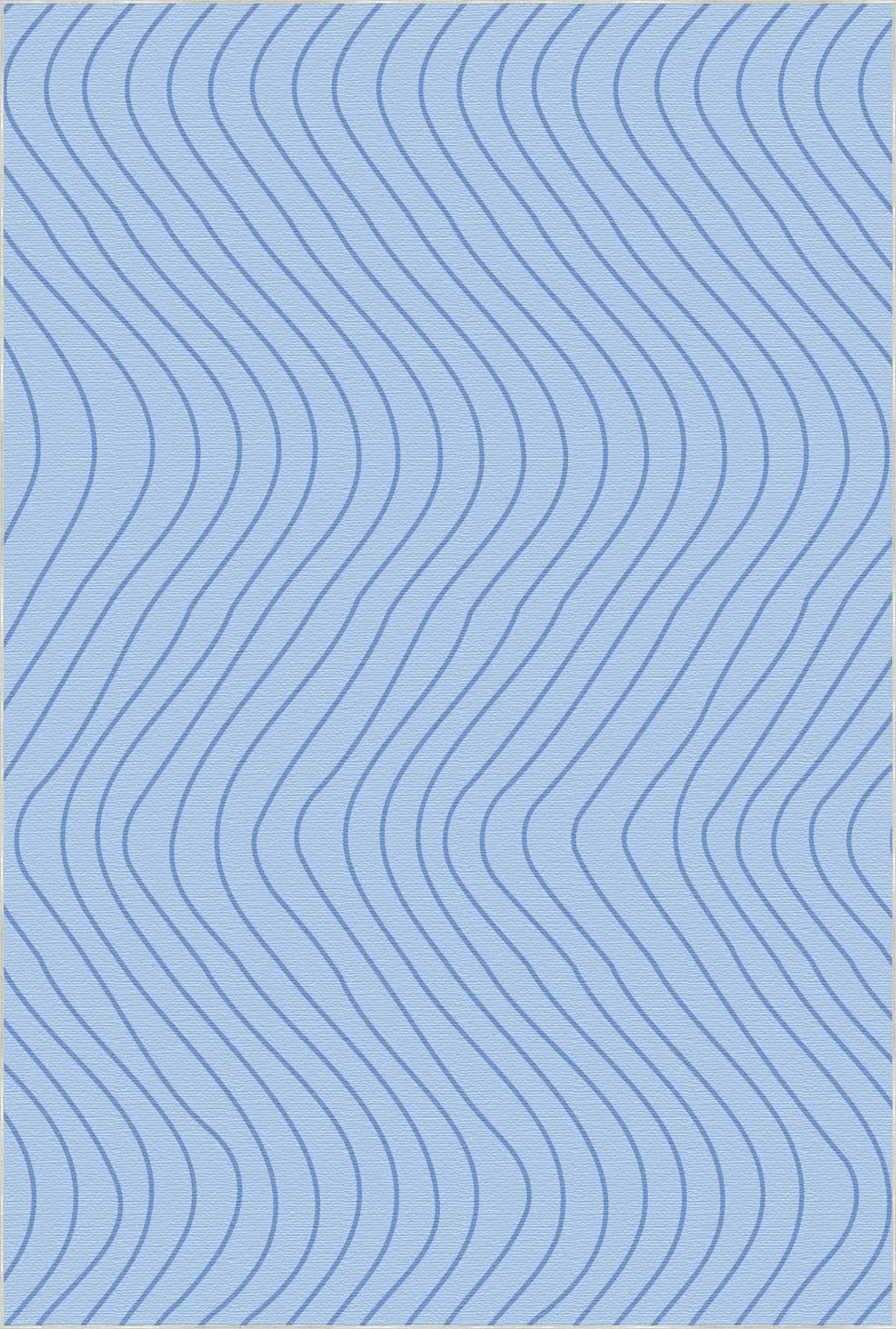 Weicher Himmelblauer Wellenbewegungs-Akzentteppich
