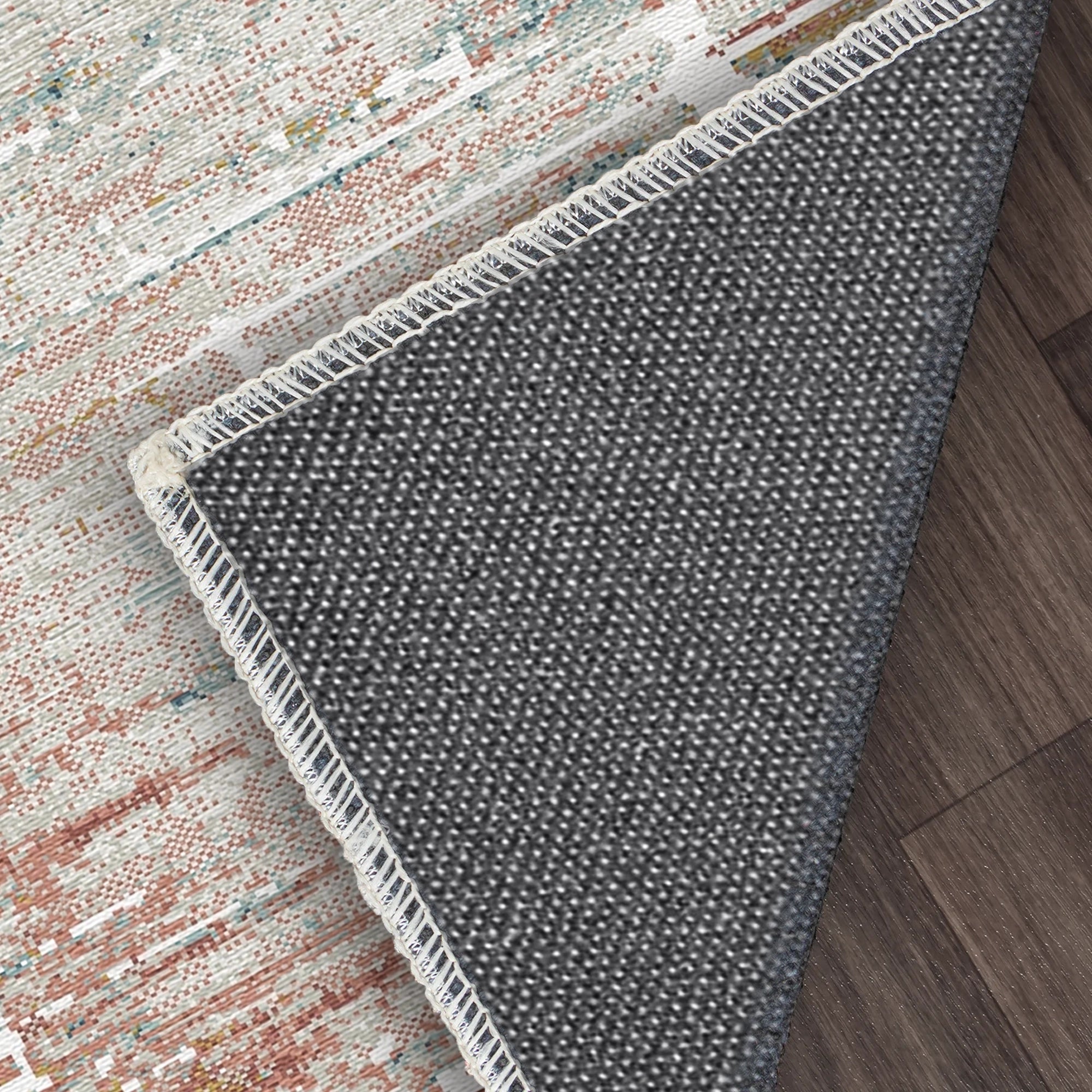 Canyon Ember Waschbarer Abstrakter Teppich